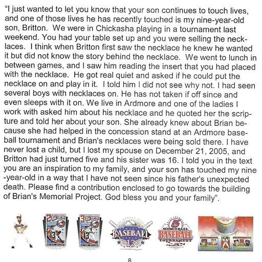Brian Crawford Memorial pamphlet page 8