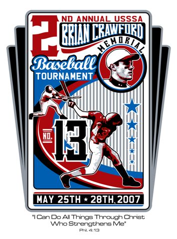 Second Annual Brian Crawford Memorial Tournament shirt logo