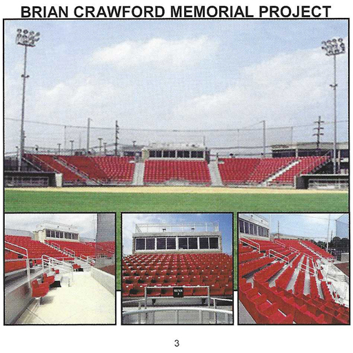 Original Brian Crawford Memorial project at the Prague High School baseball field
