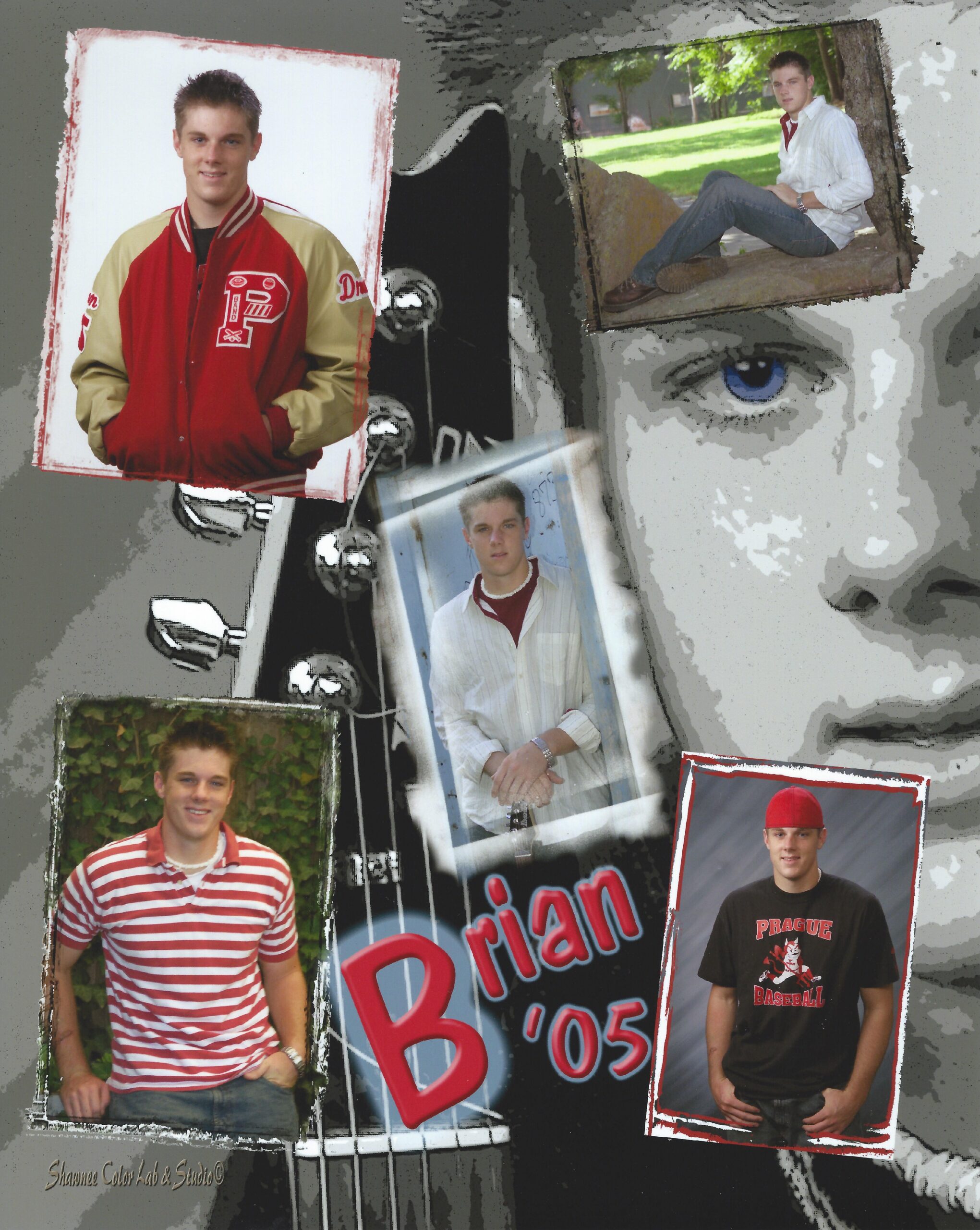 Brian Crawford senior year collage, 2005