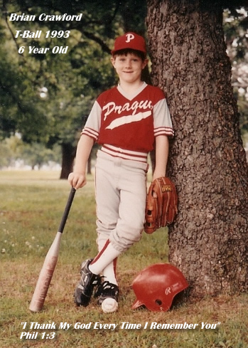 Brian Crawford playing T-ball