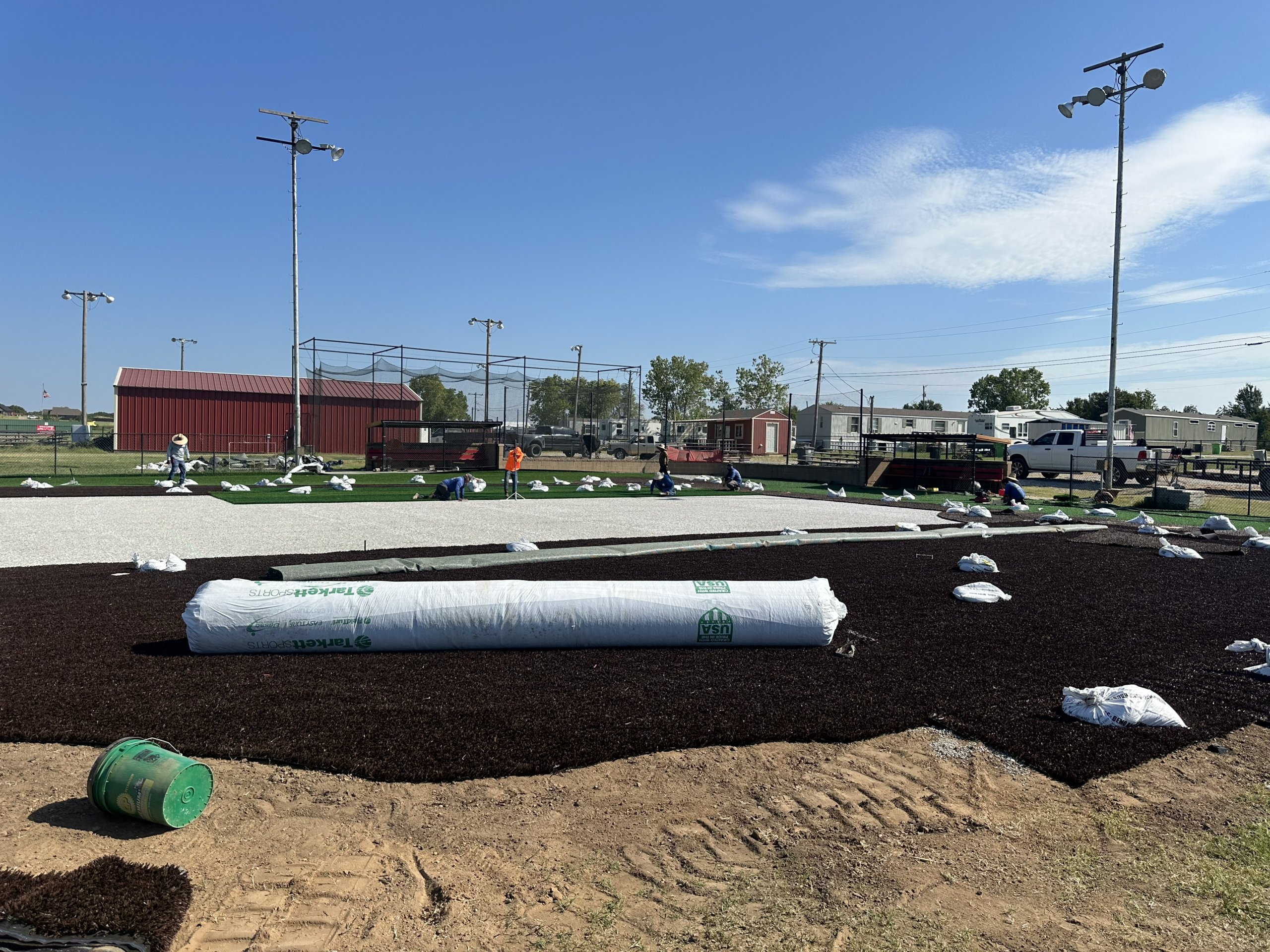 Turf installation at Brian Crawford Memorial Field